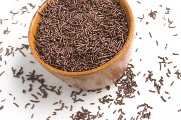 Chocolate Vermicelli. Salpicaduras de chocolate — Foto de Stock