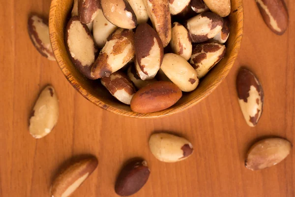 Brazilian Nuts into a bowl. Castanha do Para — Stok fotoğraf