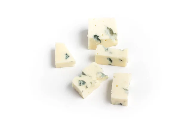Plakje kaas van de Gongonzola. Roquefort — Stockfoto
