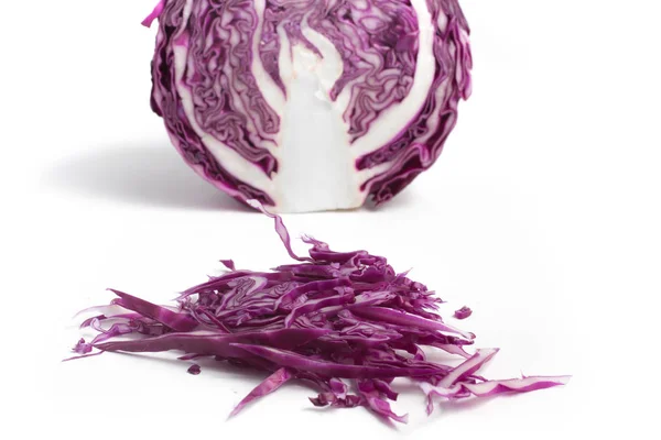 Sliced and Diced Purple Cabbage — Stock Photo, Image