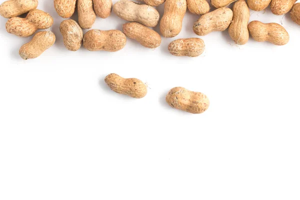 Peanuts frame. Shell seeds — Stock Photo, Image