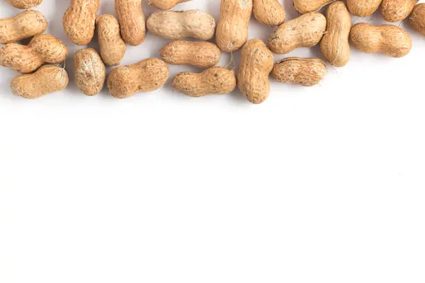 Peanuts frame. Shell seeds — Stock Photo, Image