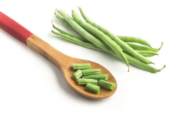 Green Kidney Beans Pliced — стоковое фото