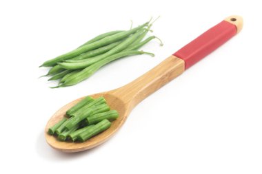 Yeşil fasulye bakla. İnce yapılı