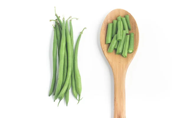 Des gousses de haricots verts. Mince — Photo