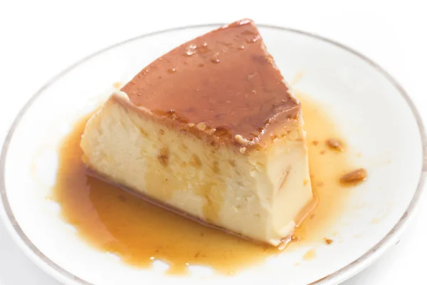 Milk Pudding. Brazilian Flan — Stock Photo, Image