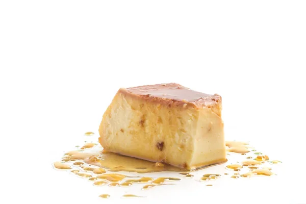 Mjölkpudding. Brasilianska Flan — Stockfoto