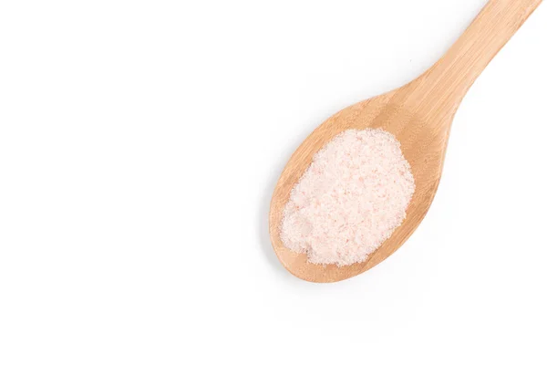 Першому Гімалайський рожевий солі на ложкою — стокове фото