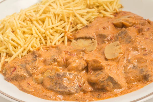 Carne de Stroganoff tradicional — Fotografia de Stock