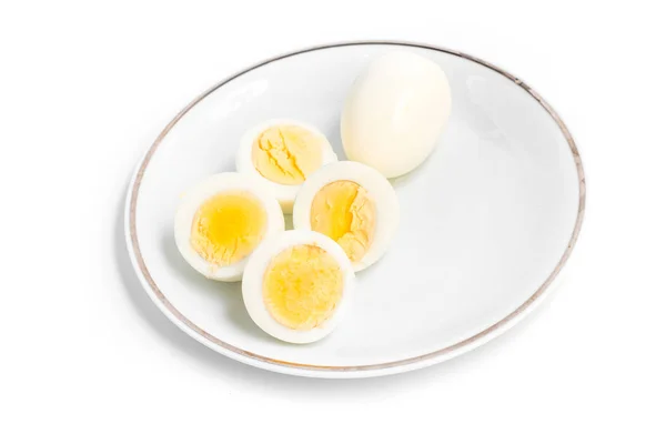 Vařené vejce, nakrájené — Stock fotografie