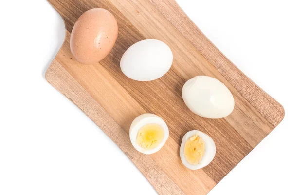 Vařené vejce, nakrájené — Stock fotografie