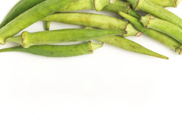 Organic Okra Frame — Stock Photo, Image