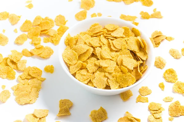 Cornflakes in een kom — Stockfoto