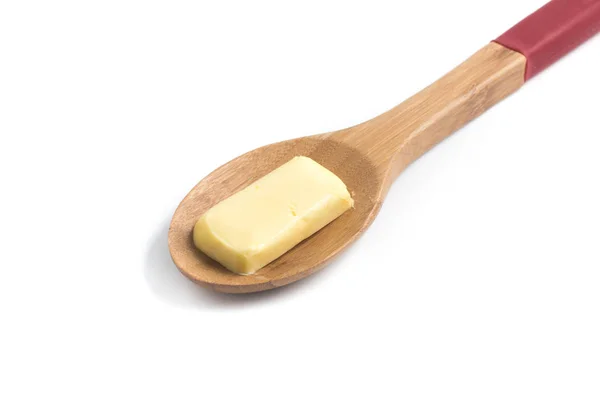 Fresh Butter Bar into a spoon — Stock Photo, Image