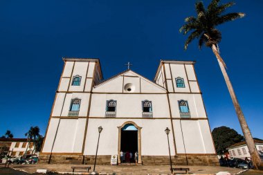 Pirenopolis, Brezilya - 2 Temmuz 2017: Pirenopolis sokak