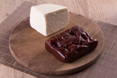 Brezilya Goiabada Cascao. Guava tatlı peynir ile