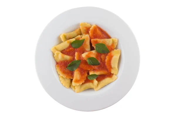 Ravioli Dish with tomato sauce — Stock Photo, Image