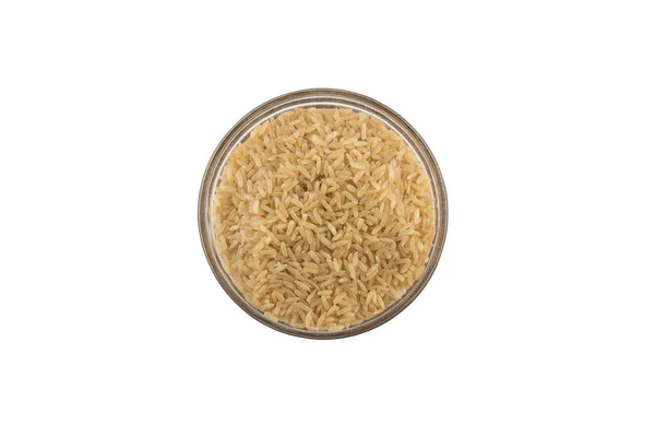 Integral arroz integral en un tazón — Foto de Stock