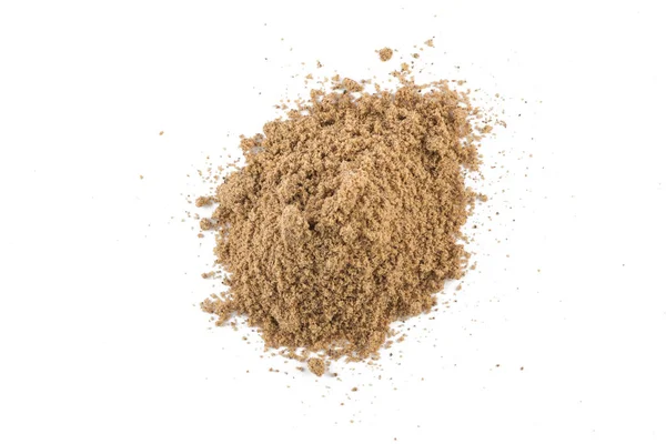 Pilha de farinha de coco marrom — Fotografia de Stock