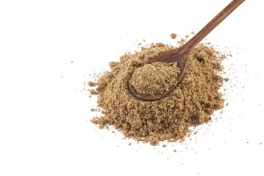 Brown Hindistan cevizi un içine bir kaşık