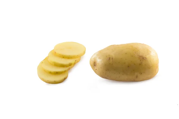 Kartoffelscheiben. Rohzustand — Stockfoto