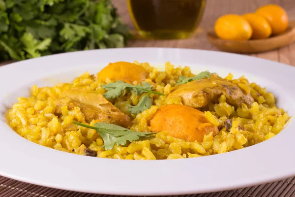 Galinhada: chicken with pequi — Stock Fotó