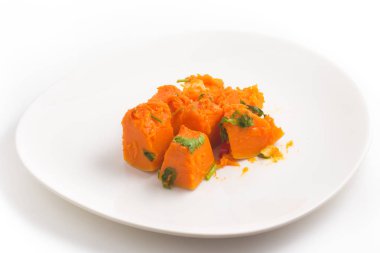 Pişmiş Pumpking doğranmış