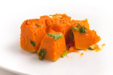 Pişmiş Pumpking doğranmış