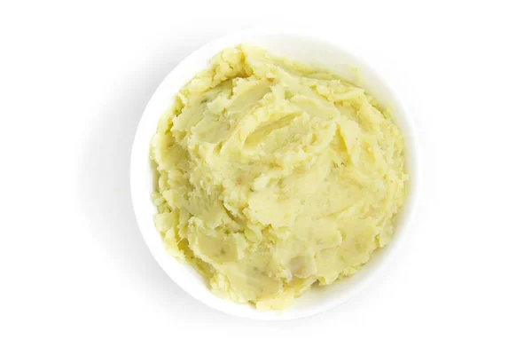 Zoete Aardappelpuree Geïsoleerd Witte Achtergrond — Stockfoto