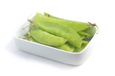 Yeşil bezelye Pod bir kase