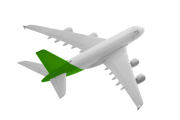 Airplane with green color. — Stock Photo, Image