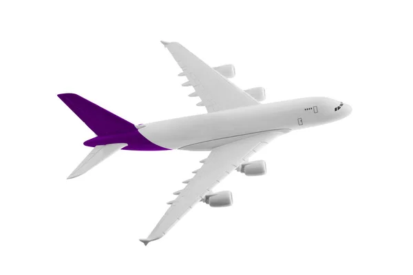 Flygplan med lila färg. — Stockfoto