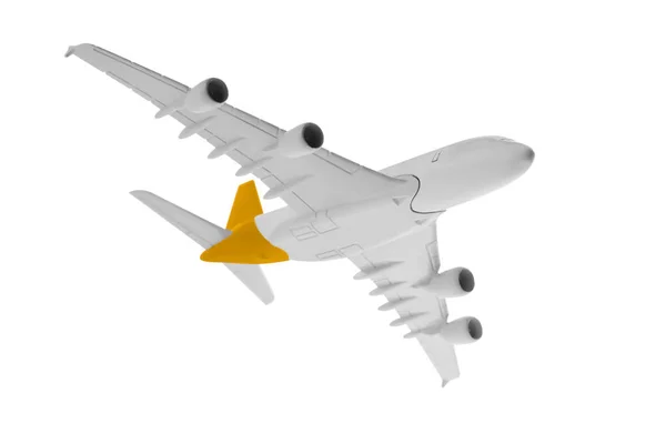 Airplane with yellow color, Isolated on white background. — Stock Photo, Image