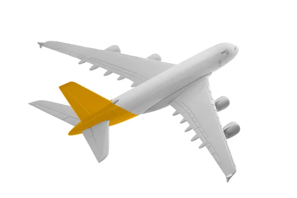 Avião com cor amarela, isolado em fundo branco . — Fotografia de Stock