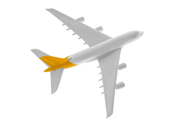 Airplane with yellow color, Isolated on white background. — Stock Photo, Image