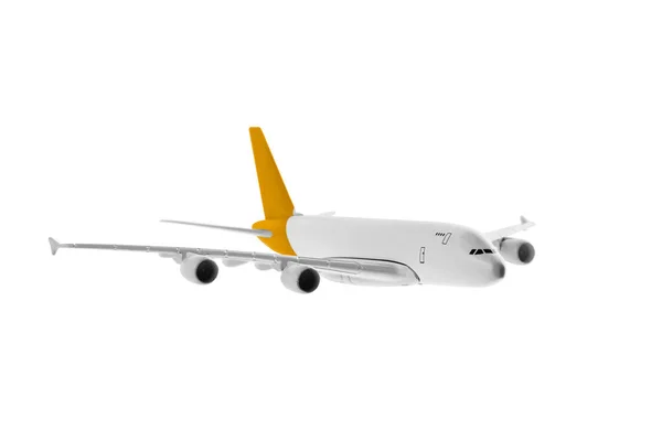 Airplane with yellow color, Isolated on white background. — Stock Photo, Image