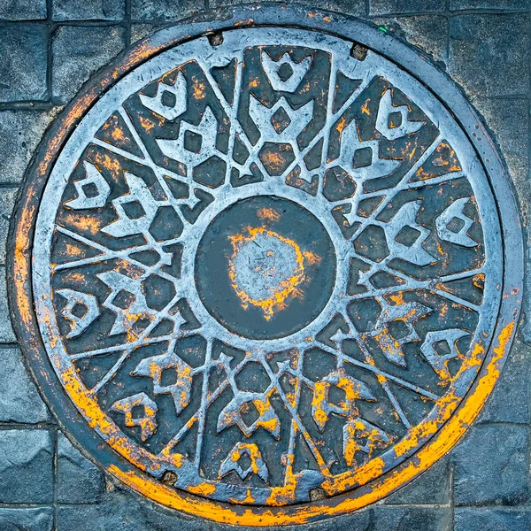 Street manhole for sewer system utility, Bnagkok Thailand.