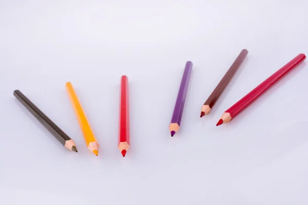 各种颜色的彩色铅笔 — 图库照片