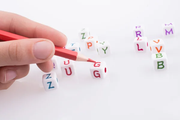 Colorful Letter cubes — Stock Photo, Image