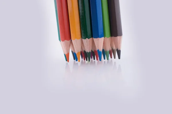 Barevné tužky různých barev — Stock fotografie