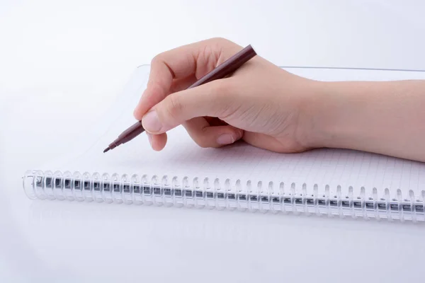 Handschrift op een notebook — Stockfoto