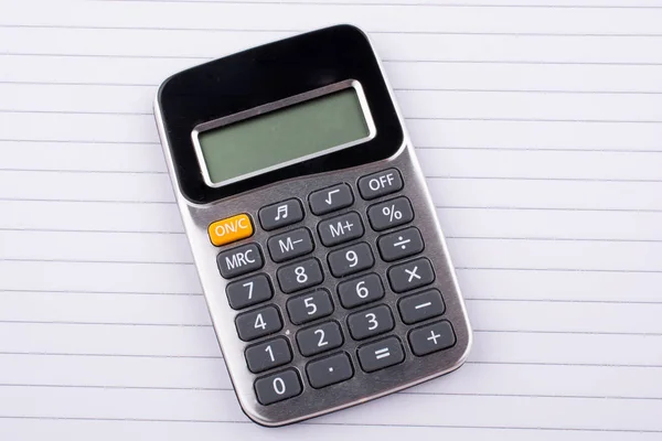 Kalkulator, umieszczone w biały — Zdjęcie stockowe