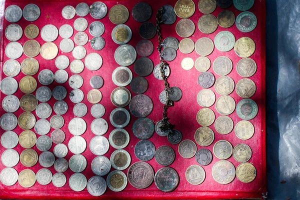 Colecciones de monedas metálicas antiguas de Georgia —  Fotos de Stock