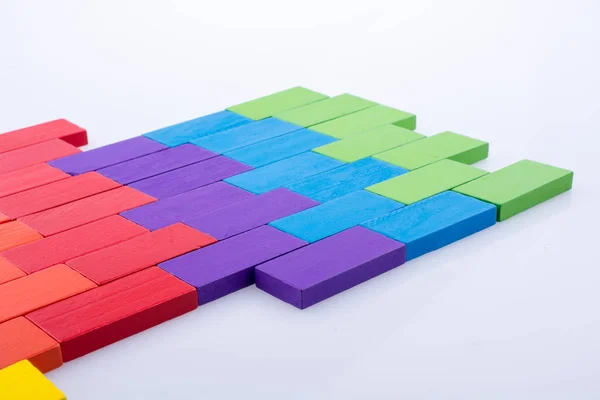 Domino blokken van verschillende kleur — Stockfoto