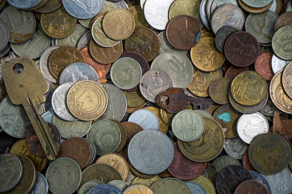 Colecciones de monedas metálicas antiguas de Georgia —  Fotos de Stock