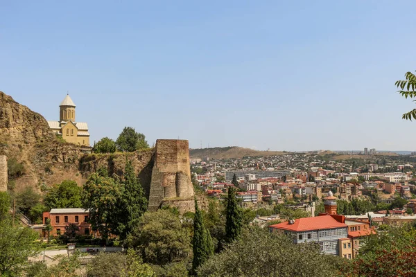 Gyönyörű panorámával a Tbiliszi — Stock Fotó