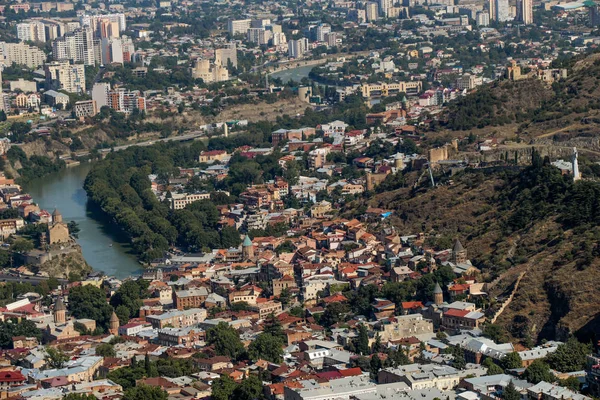 Przepiękna panorama Tbilisi — Zdjęcie stockowe