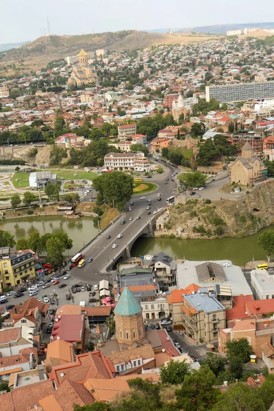 Gyönyörű panorámával a Tbiliszi — Stock Fotó