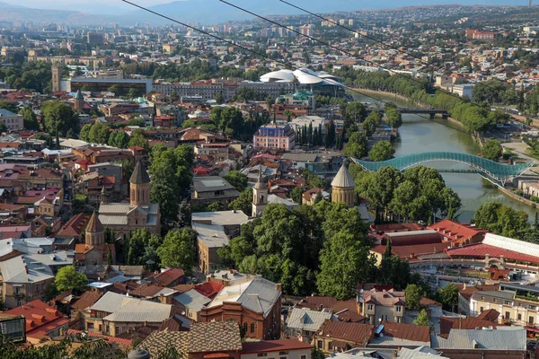 Gyönyörű panorámával a Tbiliszi — Stock Fotó