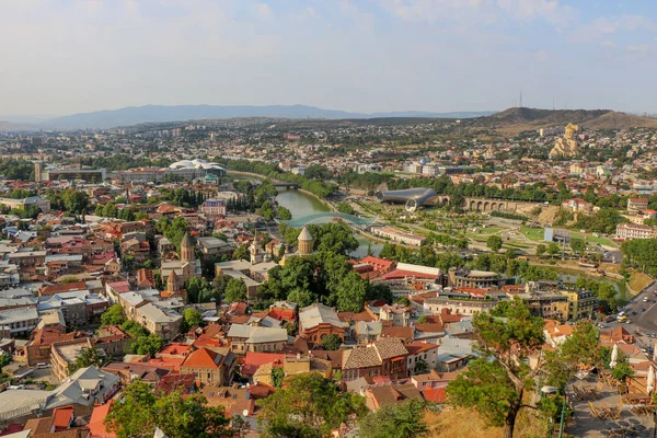 Przepiękna panorama Tbilisi — Zdjęcie stockowe